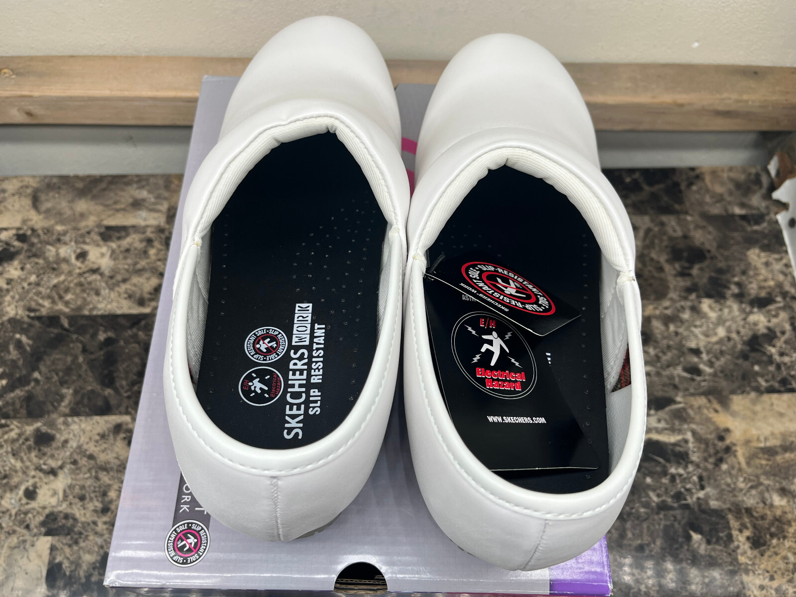 SKECHERS Work Clog SR Slip Resistant White Women’s Size 6-11 77227/WHT – NEW