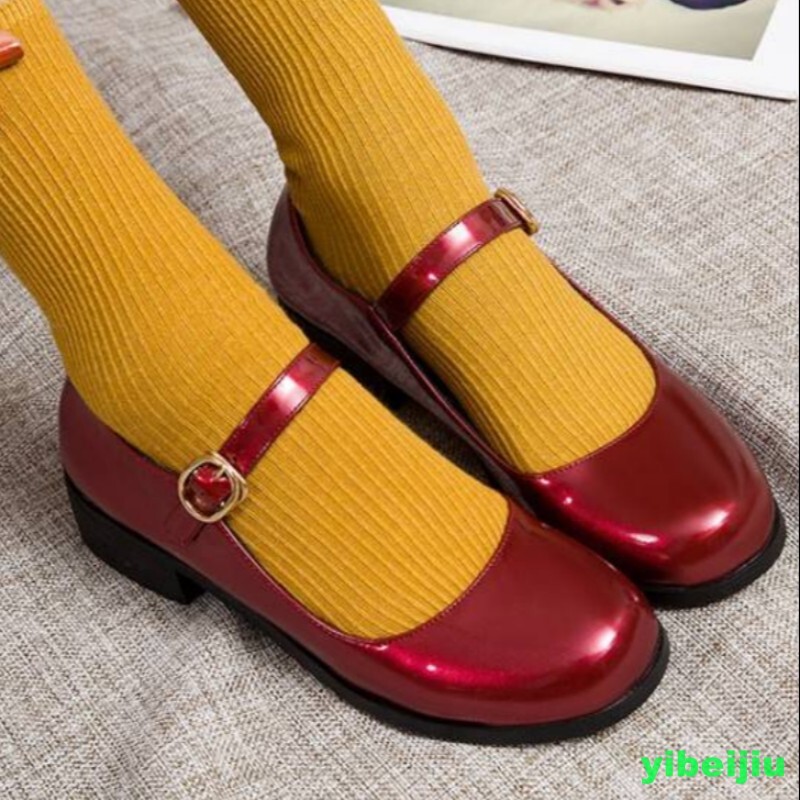 Women‘s Fashion Flats Sweet Mary Janes Dress Buckle Strap Shoes Casual Comfort
