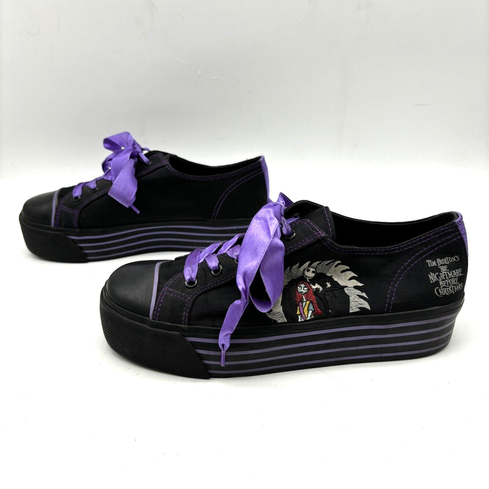 2003 Nightmare Before Christmas 10th Anniversary Black Purple Platform Sneaker 8