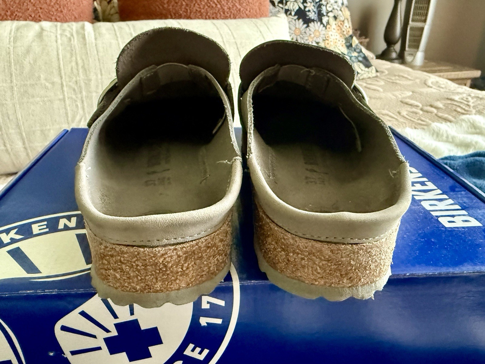Birkenstock Buckley Clogs Dove Gray Nubuck Leather EU 37 US 6 Narrow w/ Box