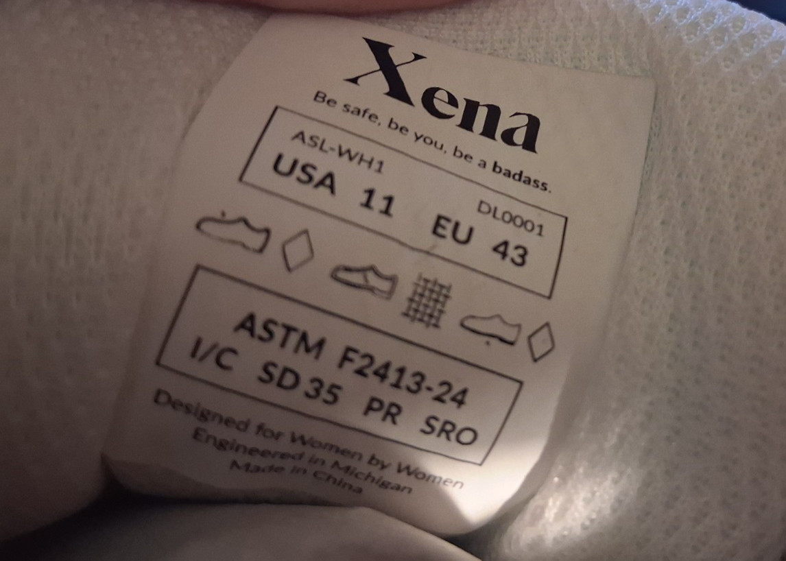 Xena Astra Women’s 11 White Composite Toe Slip Resistant PR SD Work Shoes
