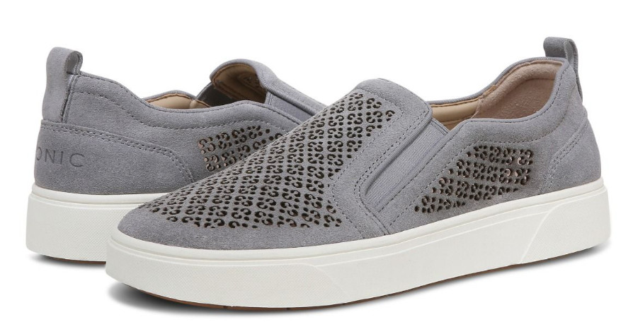 Vionic Kimmie Perf Sneaker Slate Leather Women’s sizes 5-11/NEW! MEDIUM