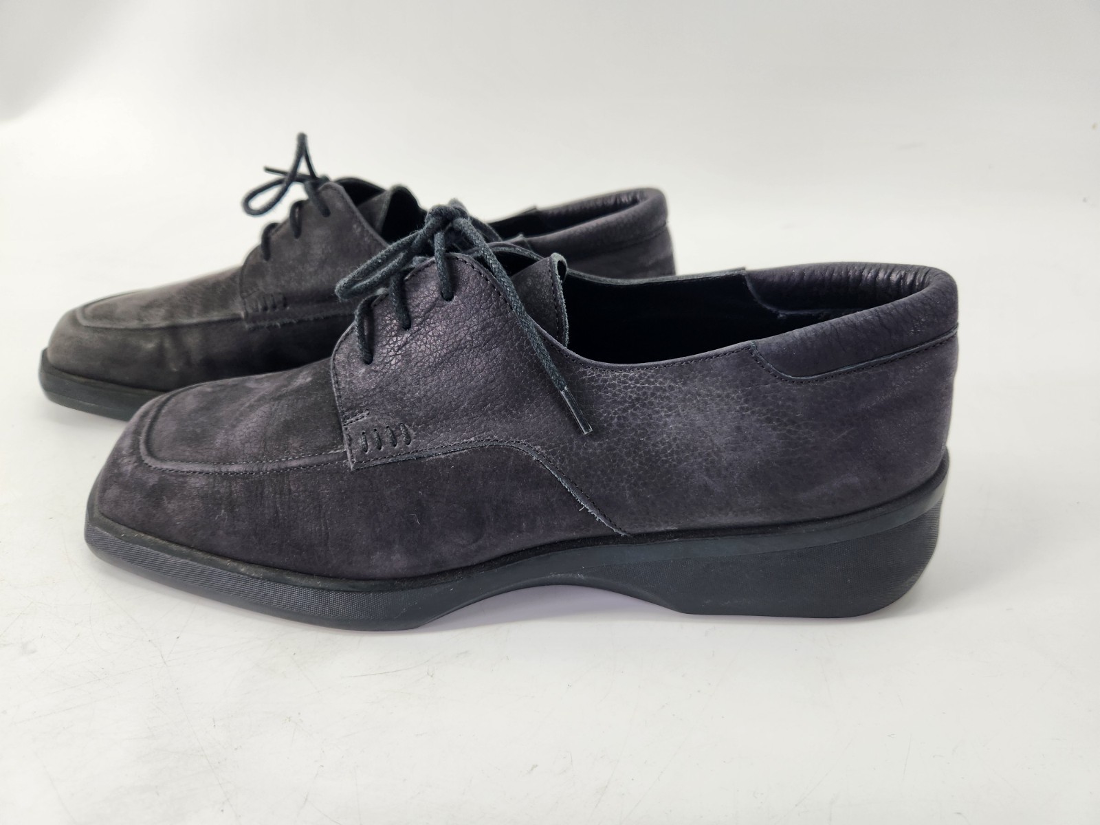 Bally Feldam Black Nubuck Leather Lace Shoe Size 9 Women’s Comfort New