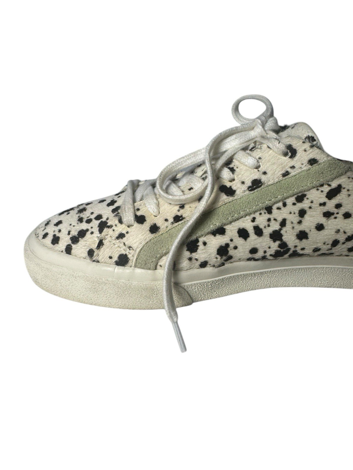 Madewell Sidewalk Sneakers 9 Woman’s Low Top Calf Hair Spotted Stripe Lace Up
