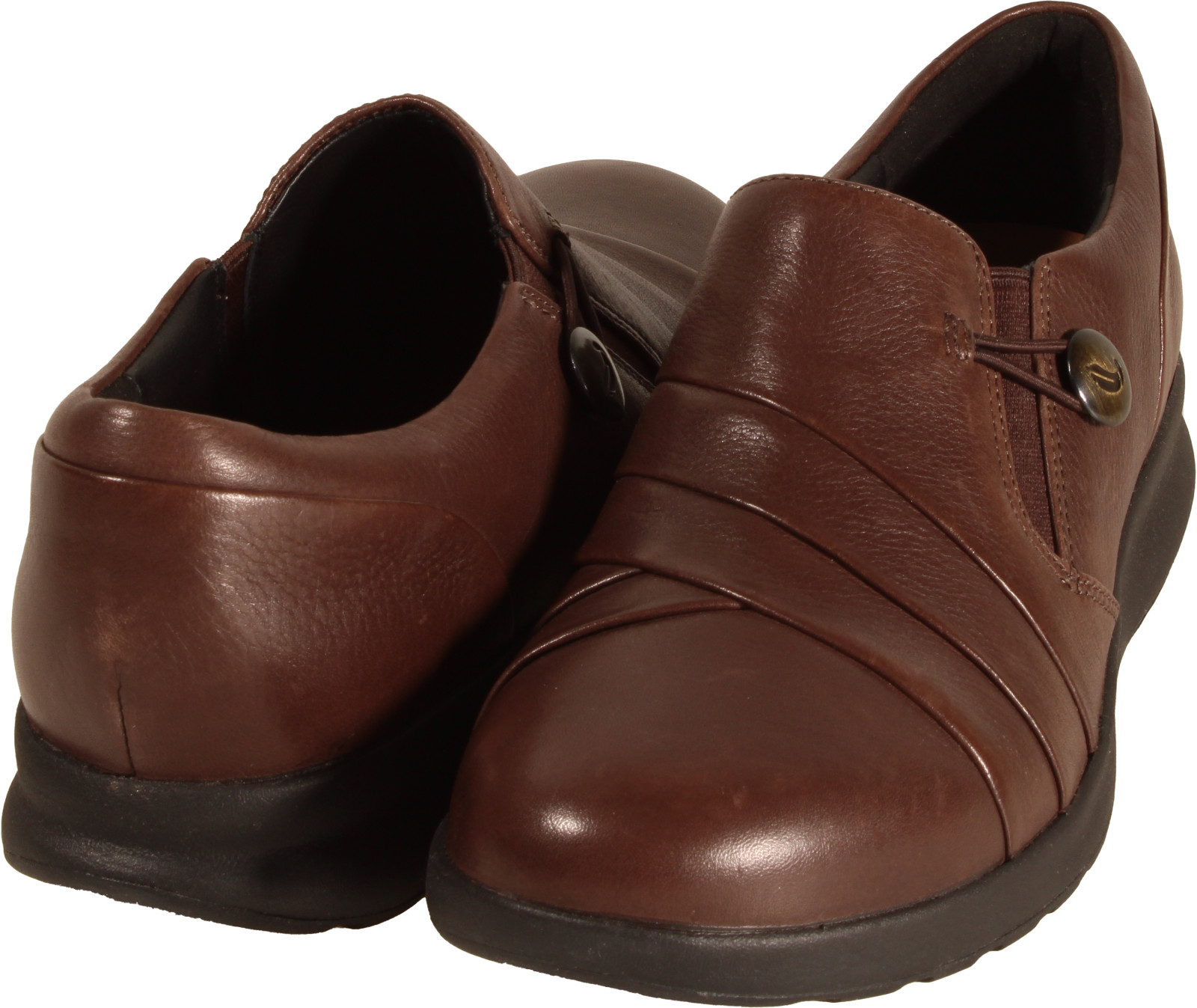 Clarks Un Adorn Loop Womens Loafer Dark Brown Leather US Size 10 NARROW