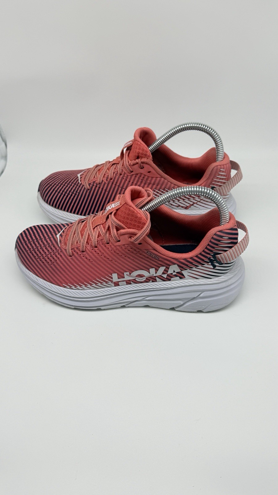 HOKA ONE ONE Rincon 2 Women’s Lightweight Lace-Up Sneakers Coral Sz 7