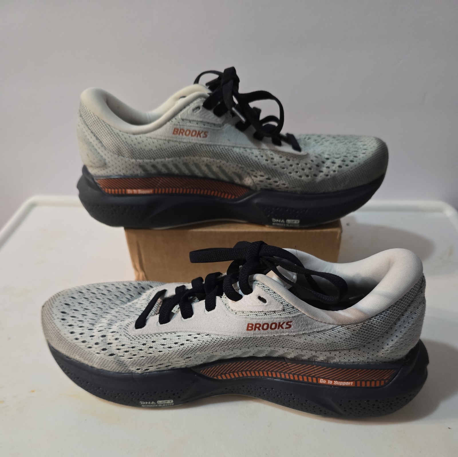 Brooks Shoes Womens Adrenaline GTS 24 Size 7 Mercury Ebony Copper Running