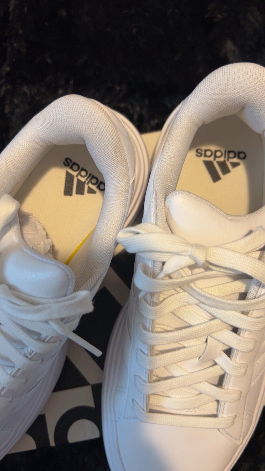 Size 9.5 Women’s White Adidas Grand Court Tennis Shoes Sneakes Sneakers New
