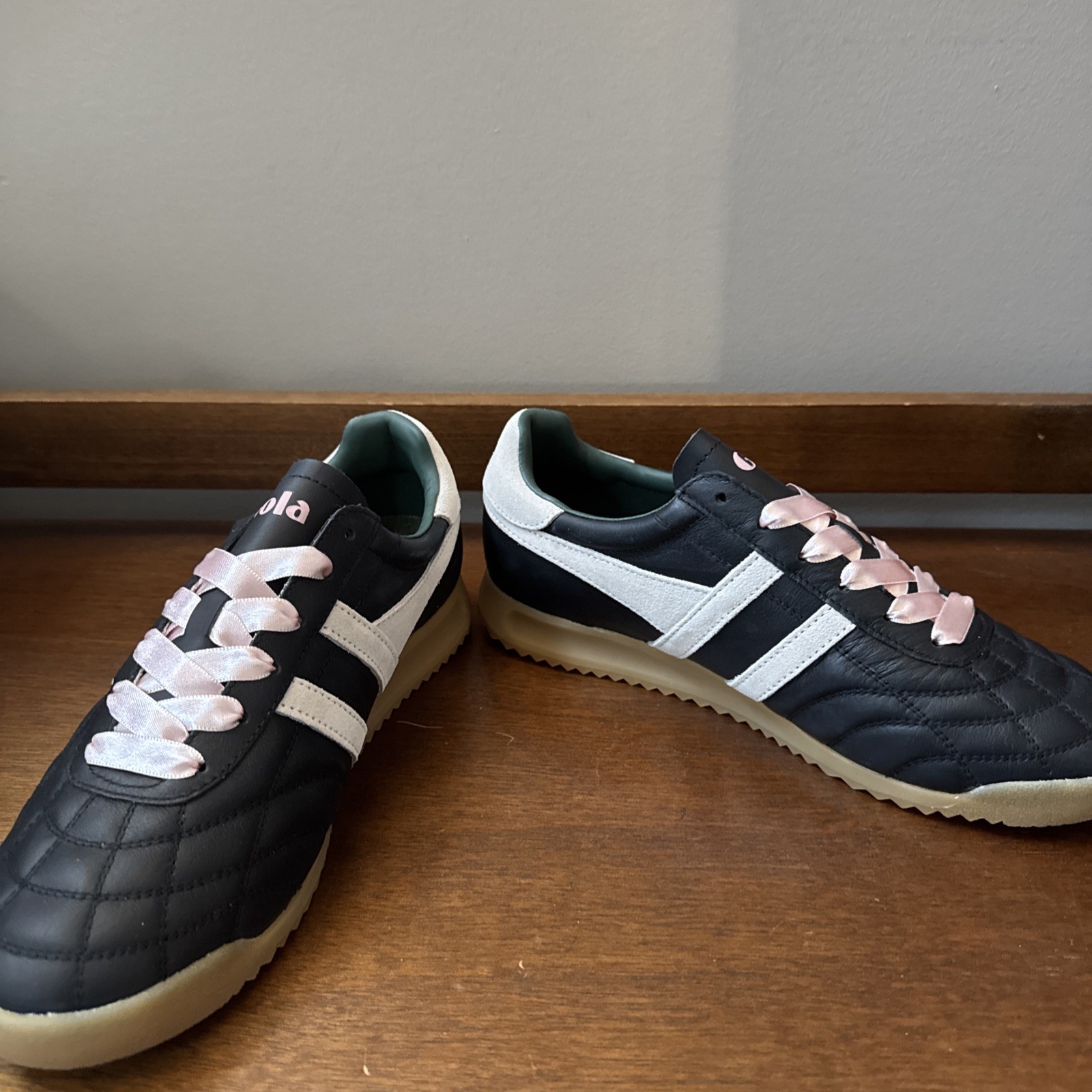 Gola x Anthopologie Stadium Quilted Sneakers Black/Pink/Green Women’s Sz 9.5 NIB