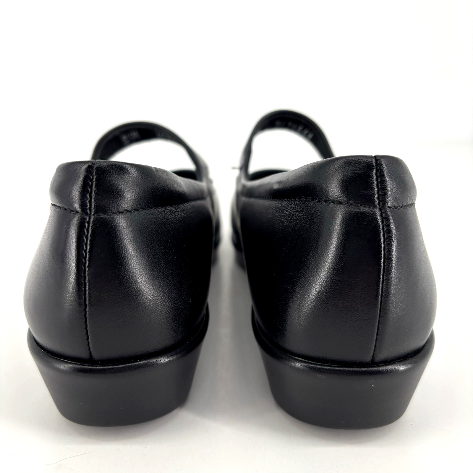 SAS Maria Black Mary Jane Comfort Shoes Leather Adjustable Strap Tripad 8.5M New