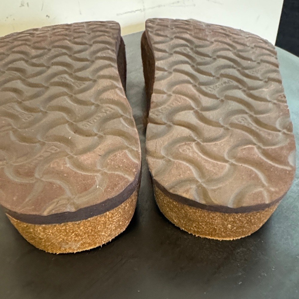 Birkenstock Betula Dark Brown Suede Clogs with Buckle