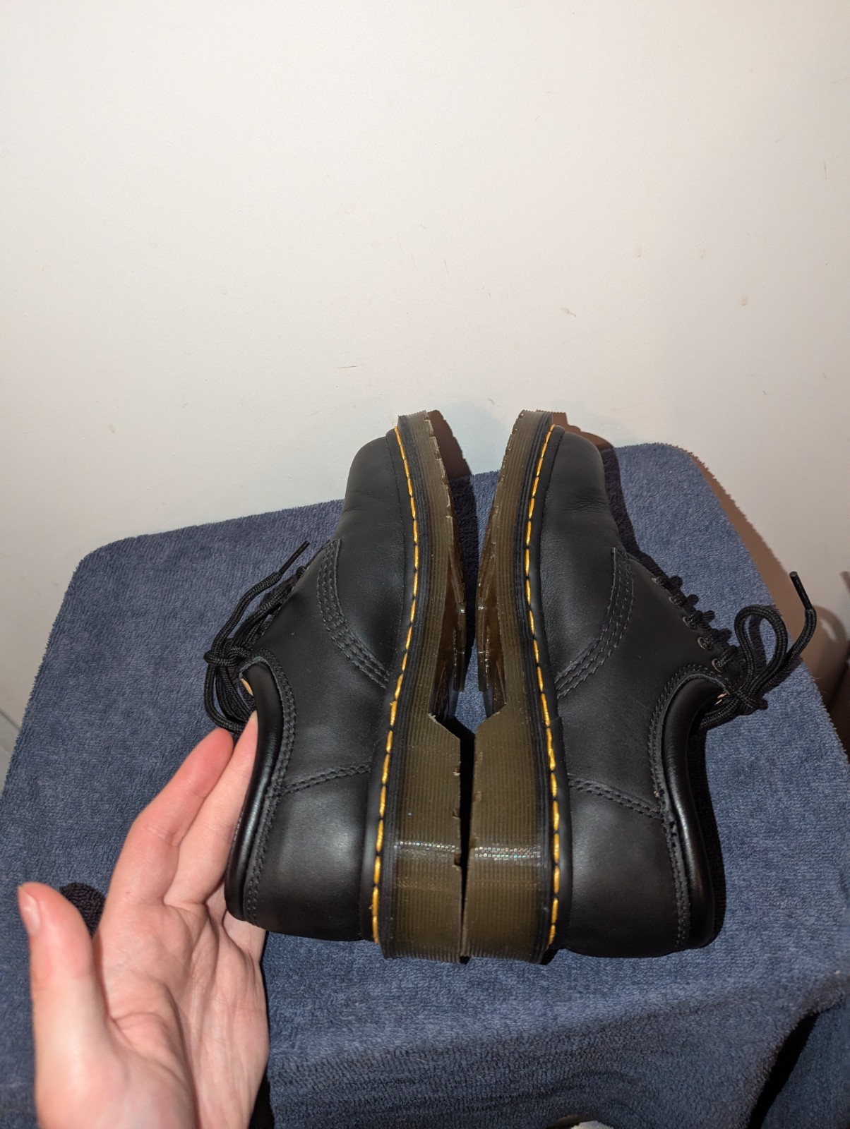 Doc MARTENS 8053 Nappa Womens Size 6 Black Leather Casual Shoes Oxford Lace Up