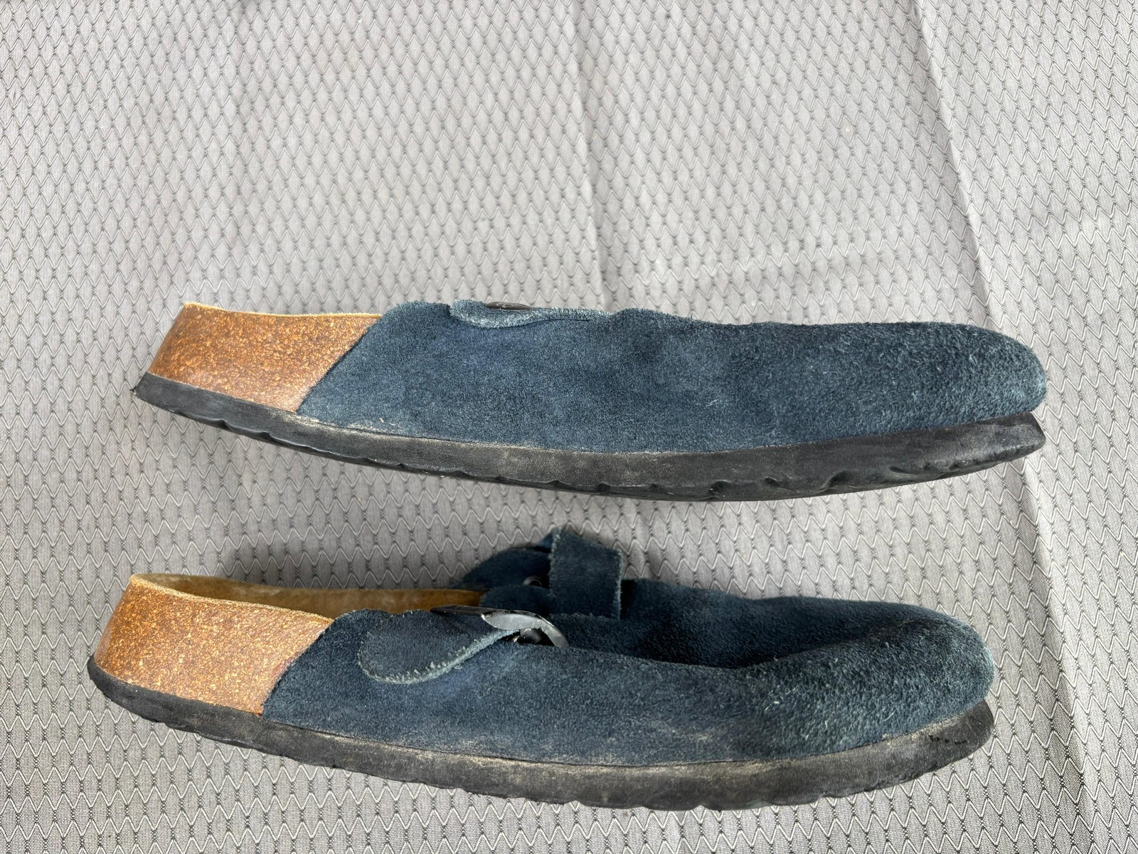 Betula Clog Shoes Womens Size 7 Blue Suede Slip On Comfort Sandals EU 38