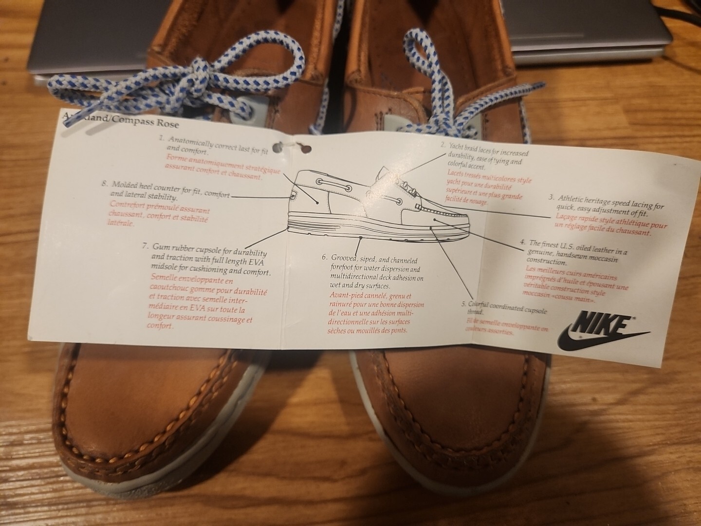 Vintage Authentic Nike Aukland/Compass Rose Women’s Boat Shoes New With Orig Tag