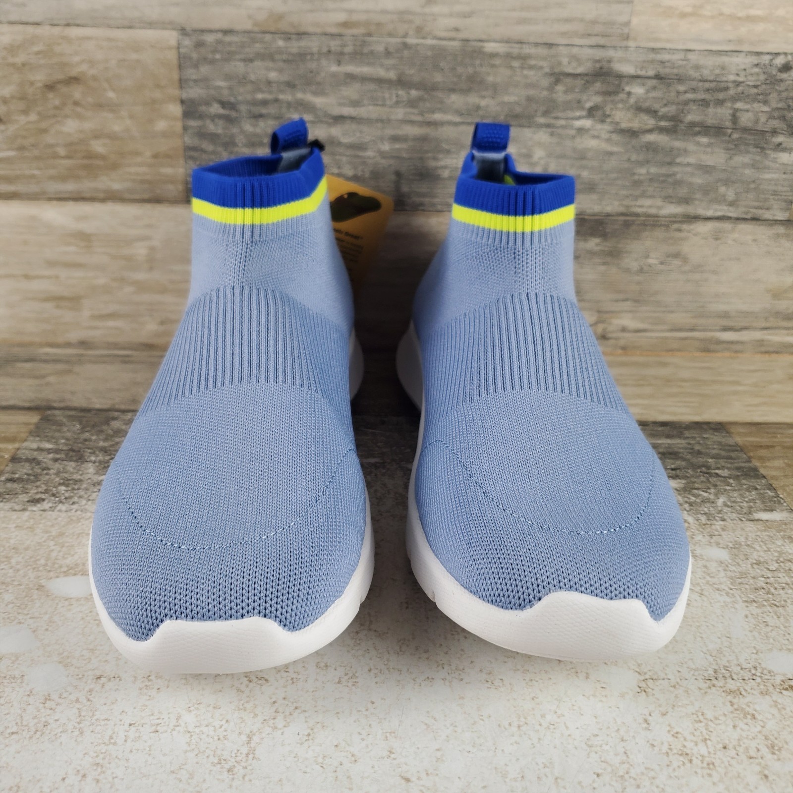 Spenco Waco Pure Love Womens Shoes Sz 9 B Comfort Blue Gog knit Stretch Cuff