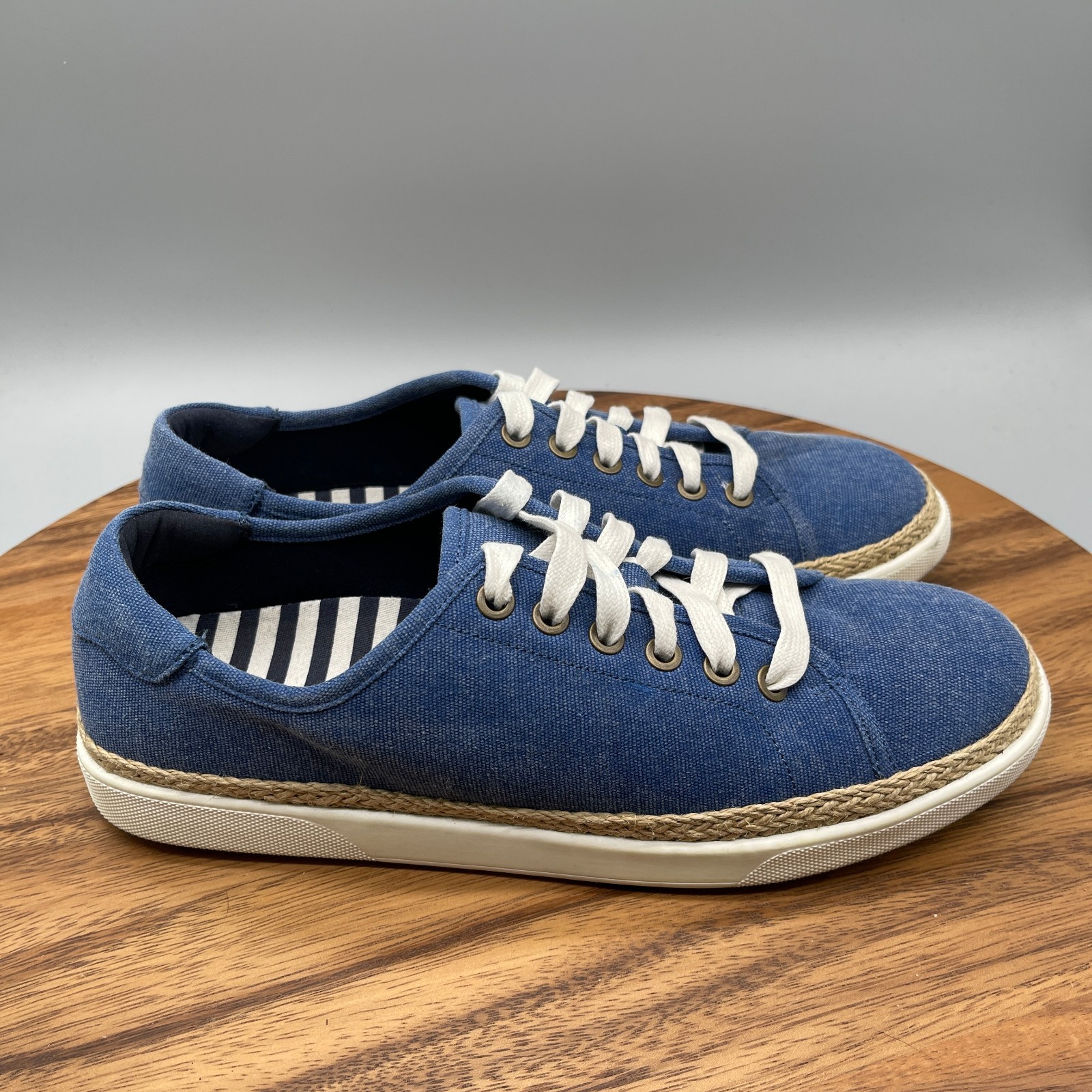 Vionic Hattie Shoes Womens Size 9 M Blue Canvas Comfort Walking Casual Sneakers