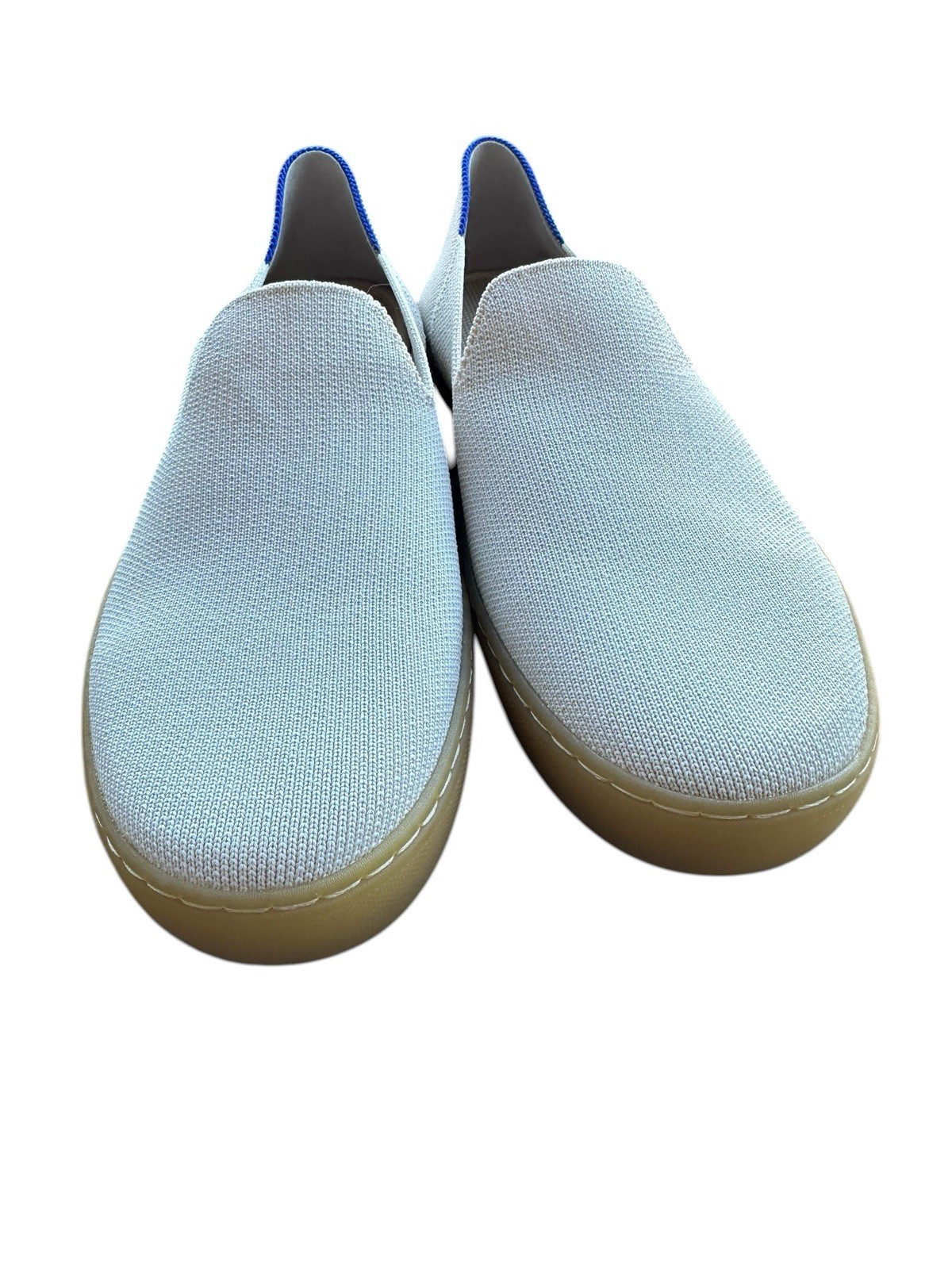 Rothy’s The City Sneaker Slip-On Comfort Knit White/Blue/Beige Women’s 9 NWOB