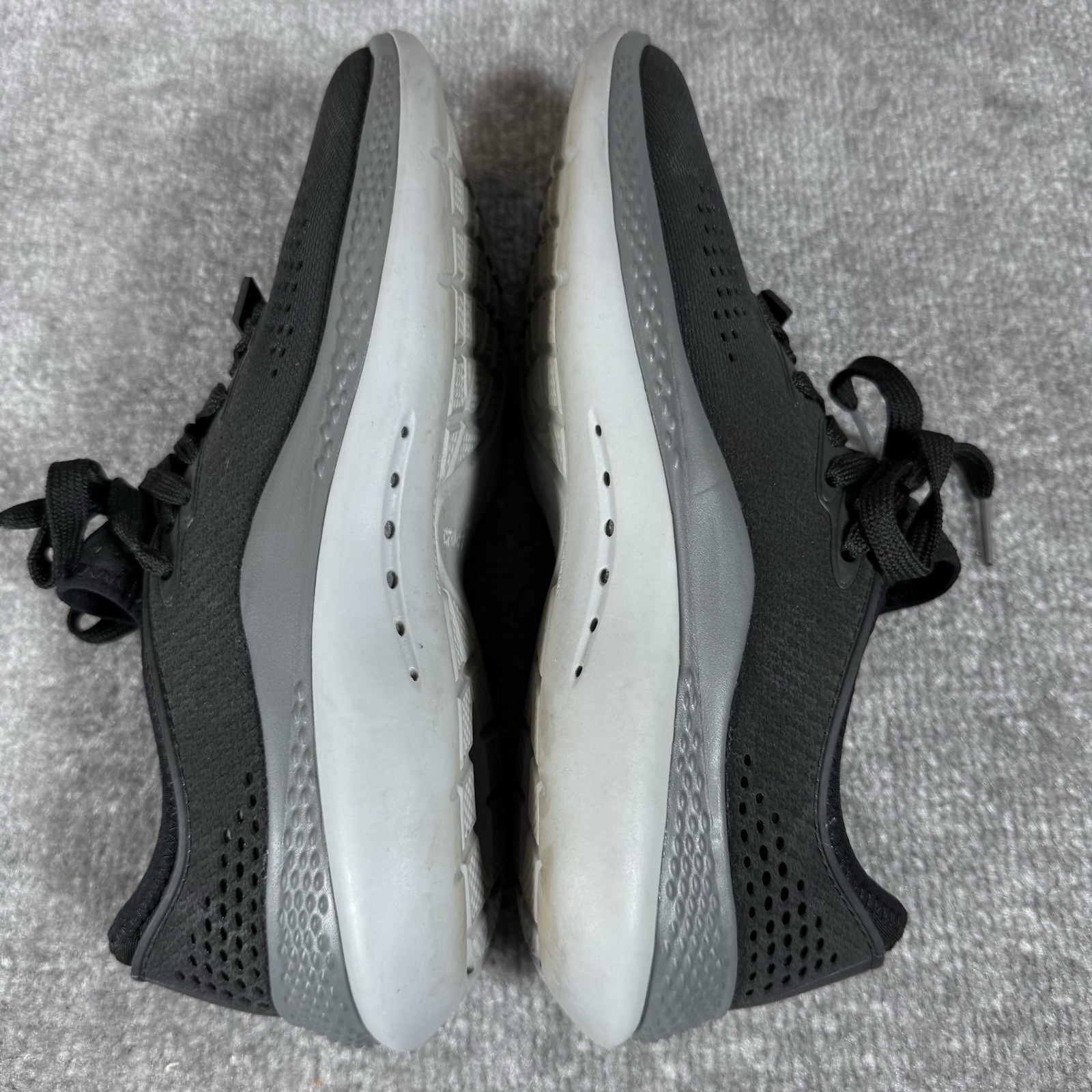 Crocs LiteRide Pacer Shoes Women’s 9 Black Lace Up Comfort Lightweight 206705