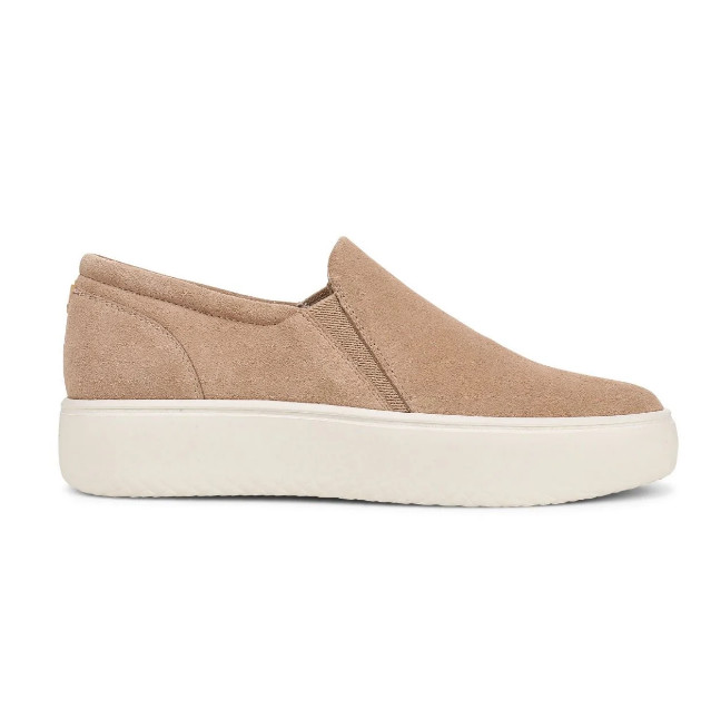 NEW VIONIC Ellen Platform Slip On Sneaker, Desert Sand Suede
