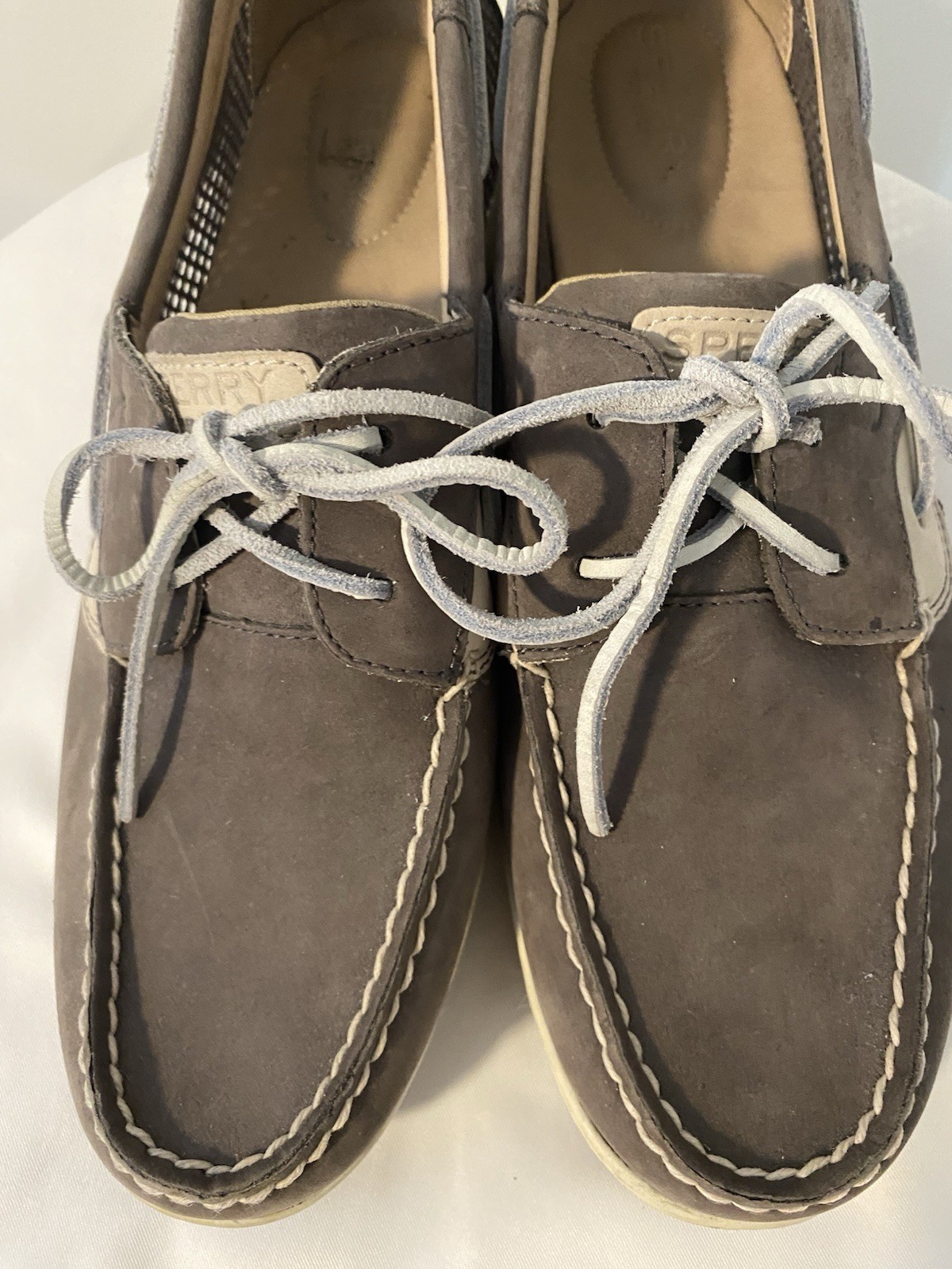 Sperry Womens Koifish Mesh in Gray Size 11 Boat Dock Lace Up Sts83159 Suede