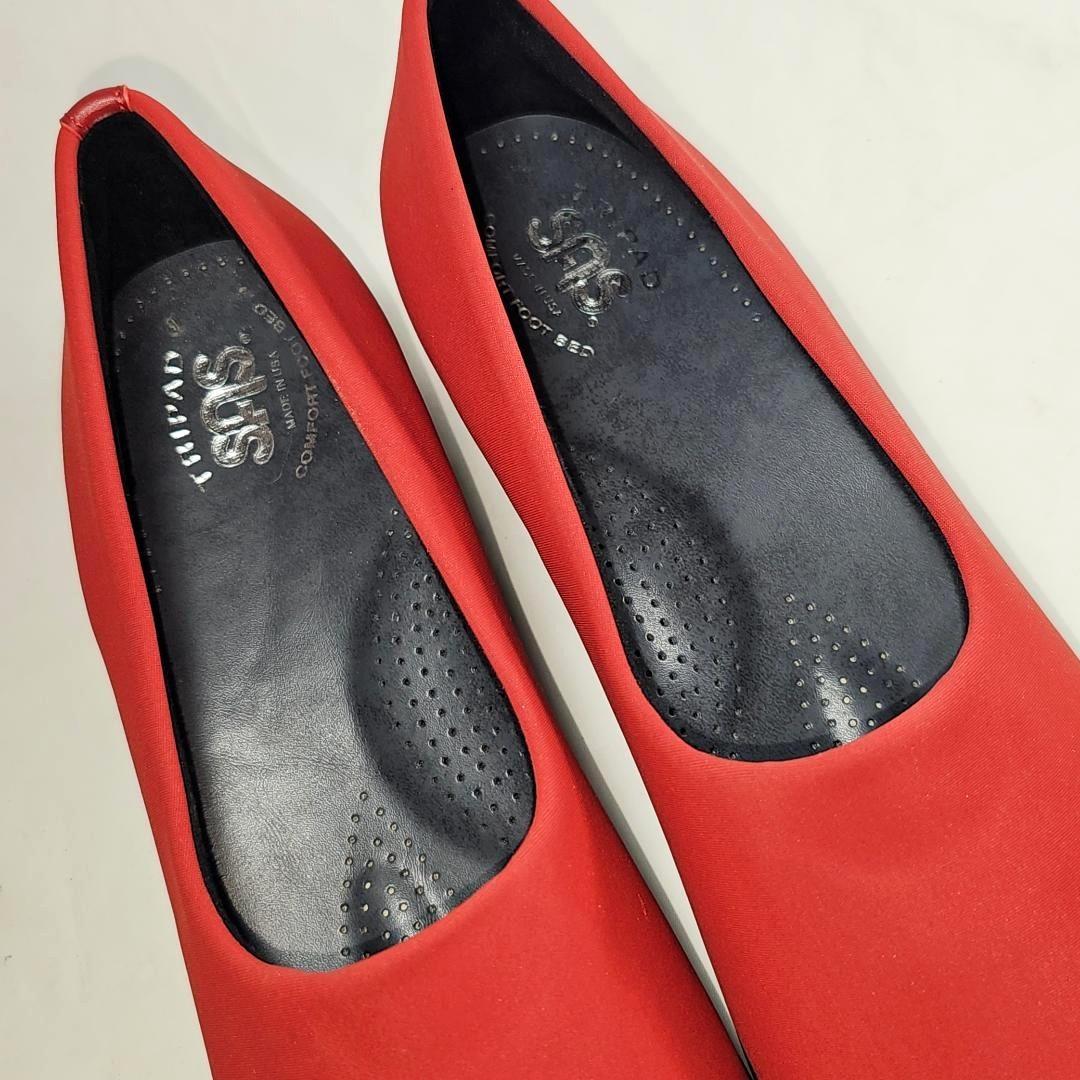 SAS Shoes Women’s Bliss Tripad Comfort Casual Slip-on Wedge Loafers Red 10 1/2 N