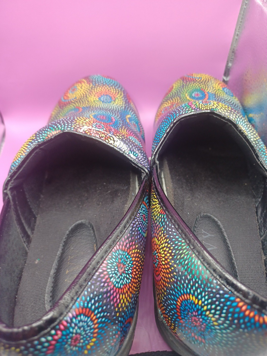 SAVVY BRANDY WOMEN’S NURSING SLIP RESISTANT CLOGS SHOES Sz 8 Fireworks