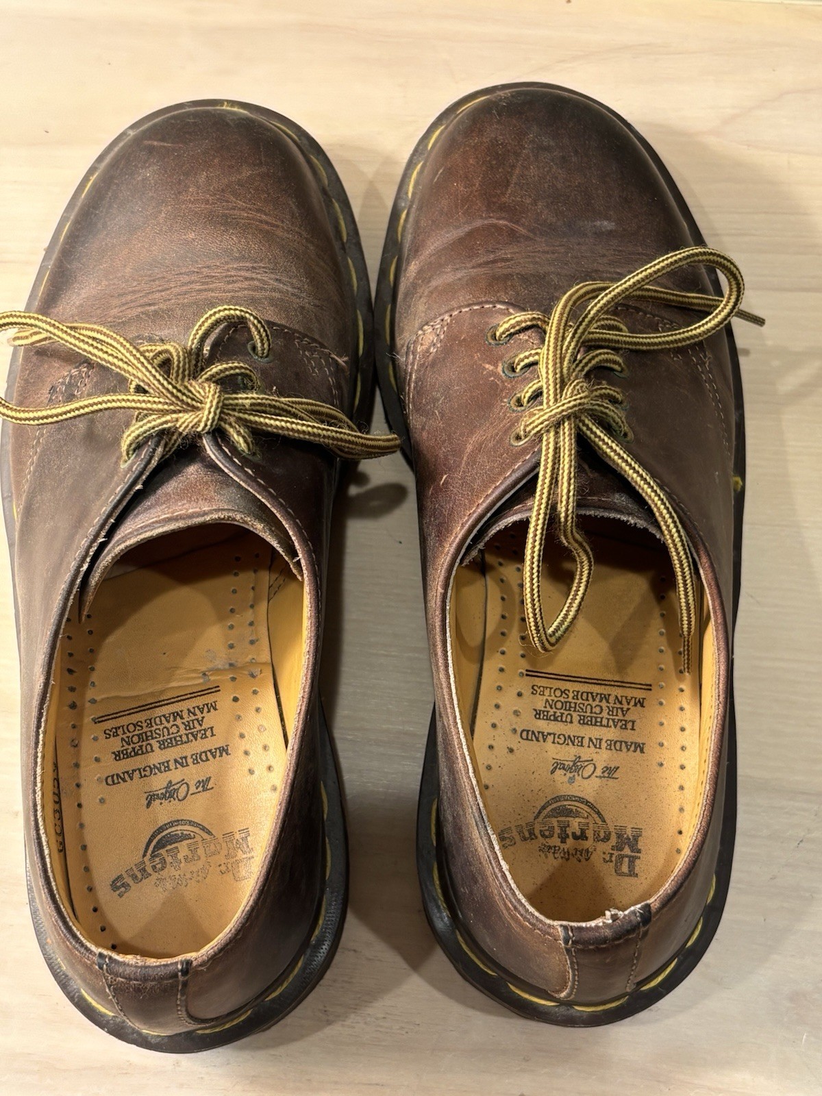Doc Martens Walking Hiking Brown Leather Shoes US Womens 7, Mens 6