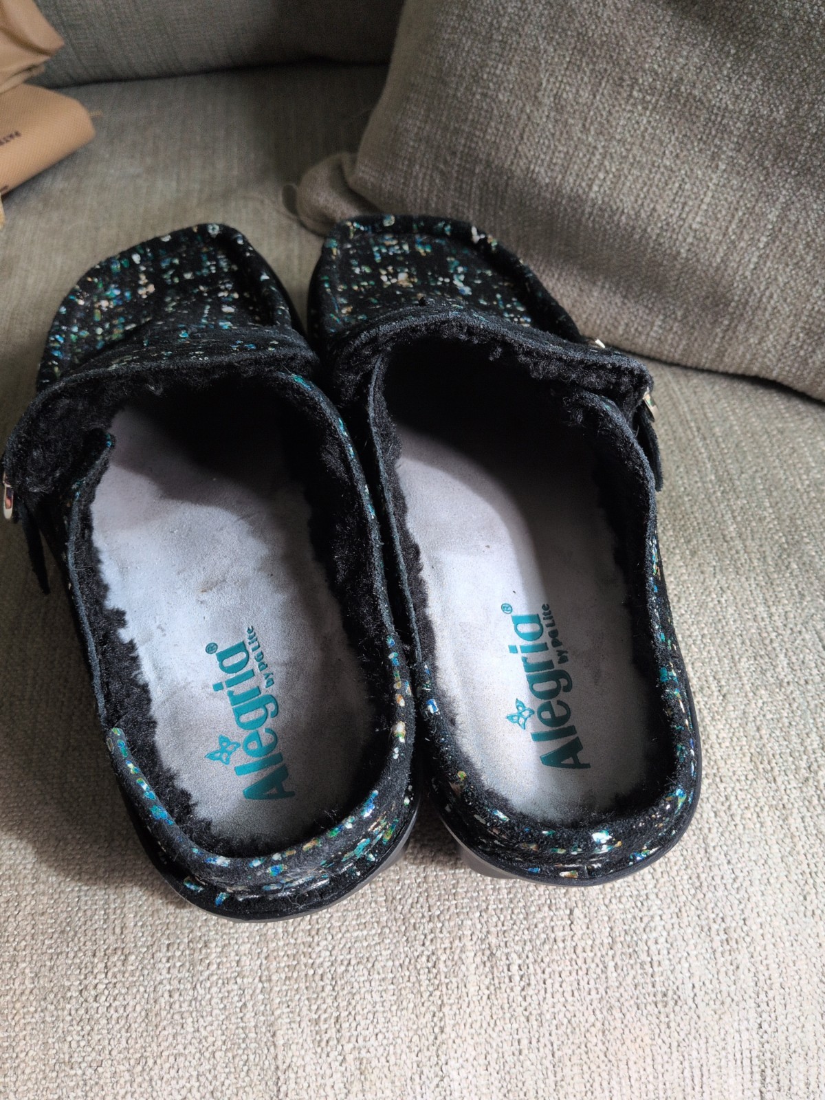 Alegria Brigid Women’s Posh Slip-On Geometric Pattern Mules Size 39 EU