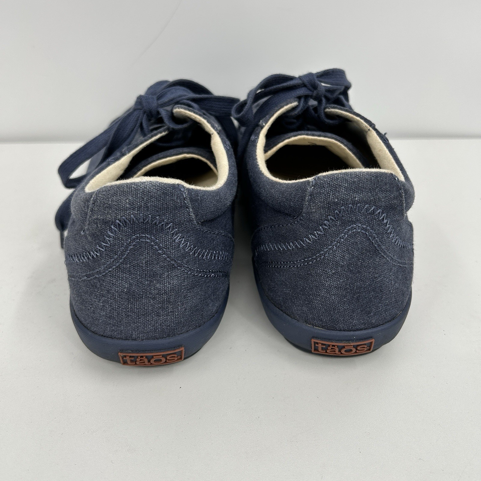 Taos Womens Star Canvas Sneakers Size 10.5 Blue Wash Low Top Preppy Casual