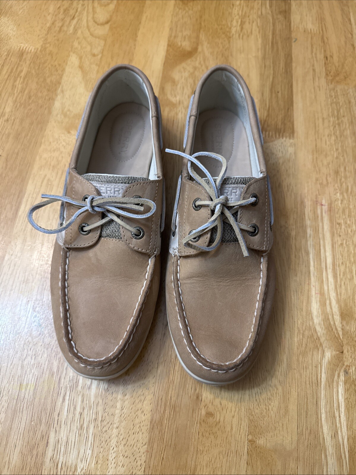 SPERRY Top Sider Women’s KOIFISH Linen Oats Boat Shoes STS95589 Sz 9.5 M
