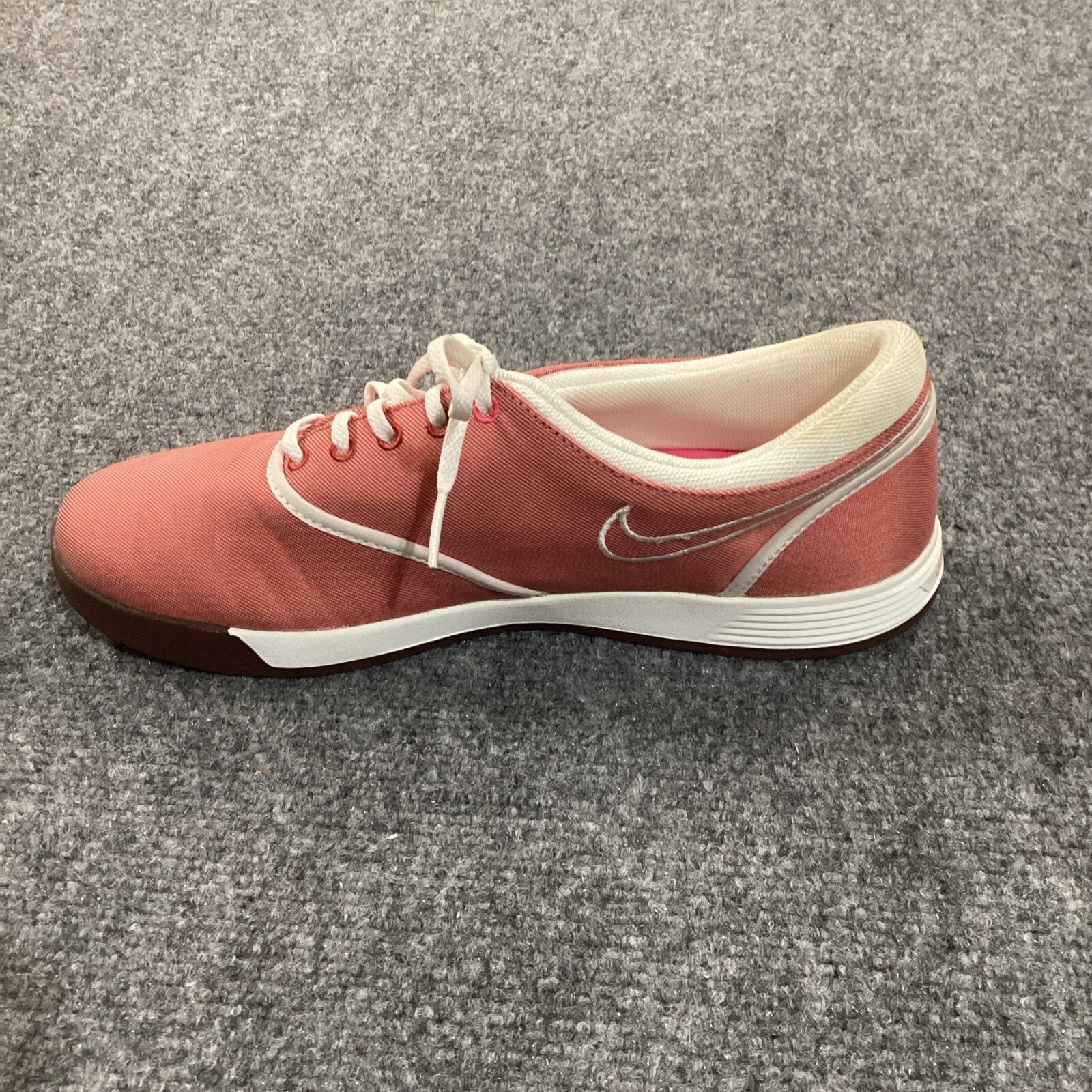 Nike Golf Shoes Womens 8 Pink Lunarlon Duet Spikeless Redwood 549593-800 Lace