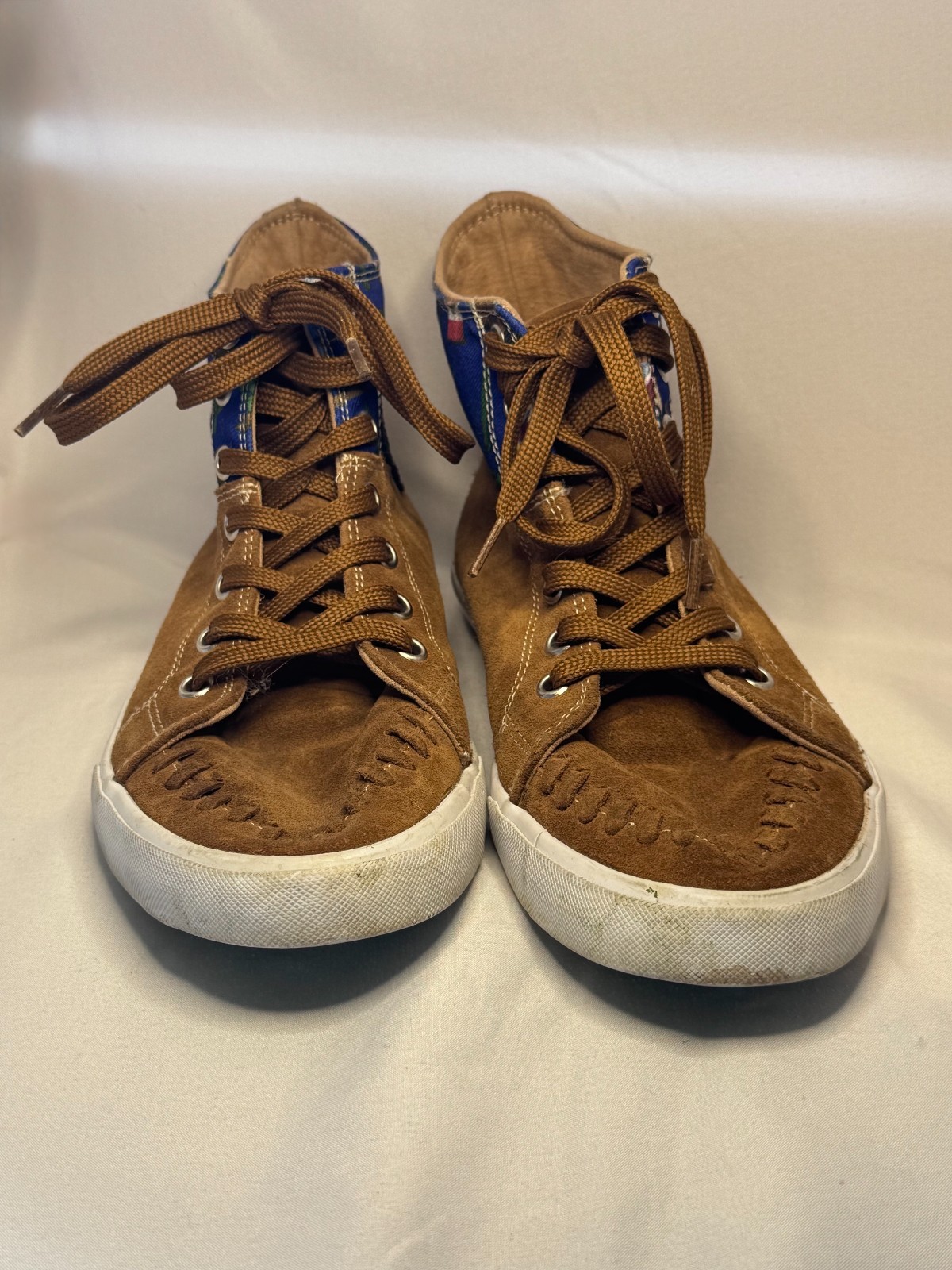 Reba by Justin Womens 7.5 Brown Suede Western High Top Sneakers Cowboy