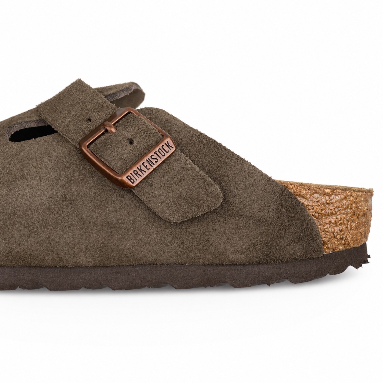 Birkenstock Boston Soft Footbed Suede Leather Mocha Clog New
