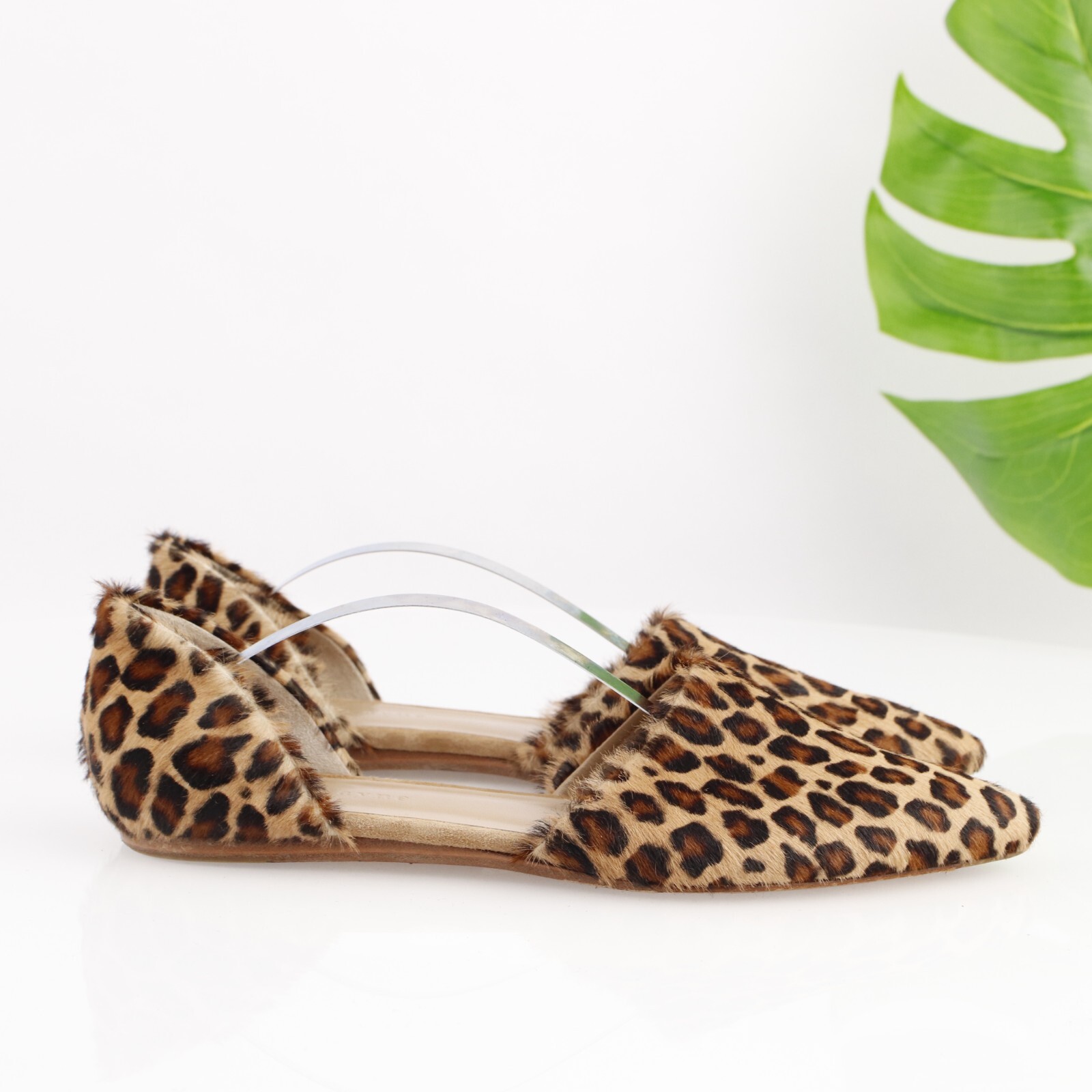 Jenni Kayne Womens D’Orsay Flat Size 40 10 Brown Leopard Pointed Pony Hair Shoe