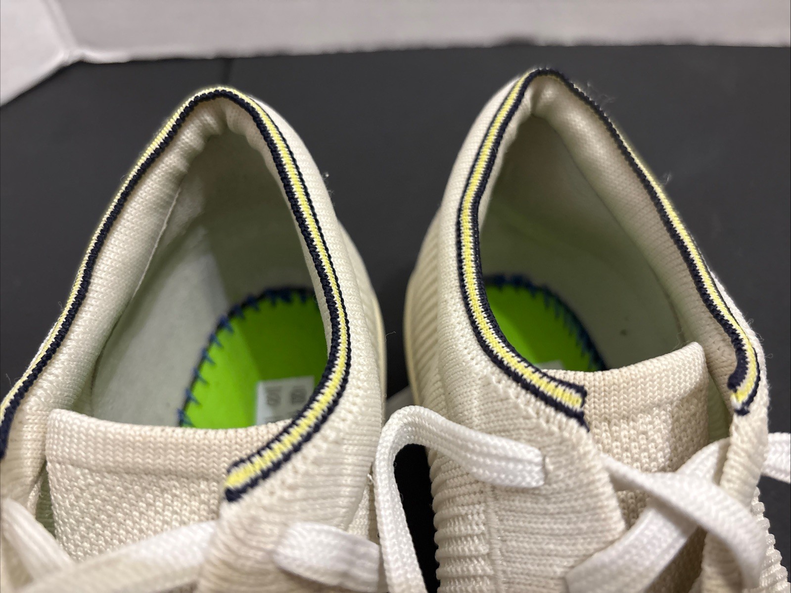 ROTHY’S Casual Shoes Womens Size 6 The Lace Up Blonde Cream Sneakers NO INSOLES