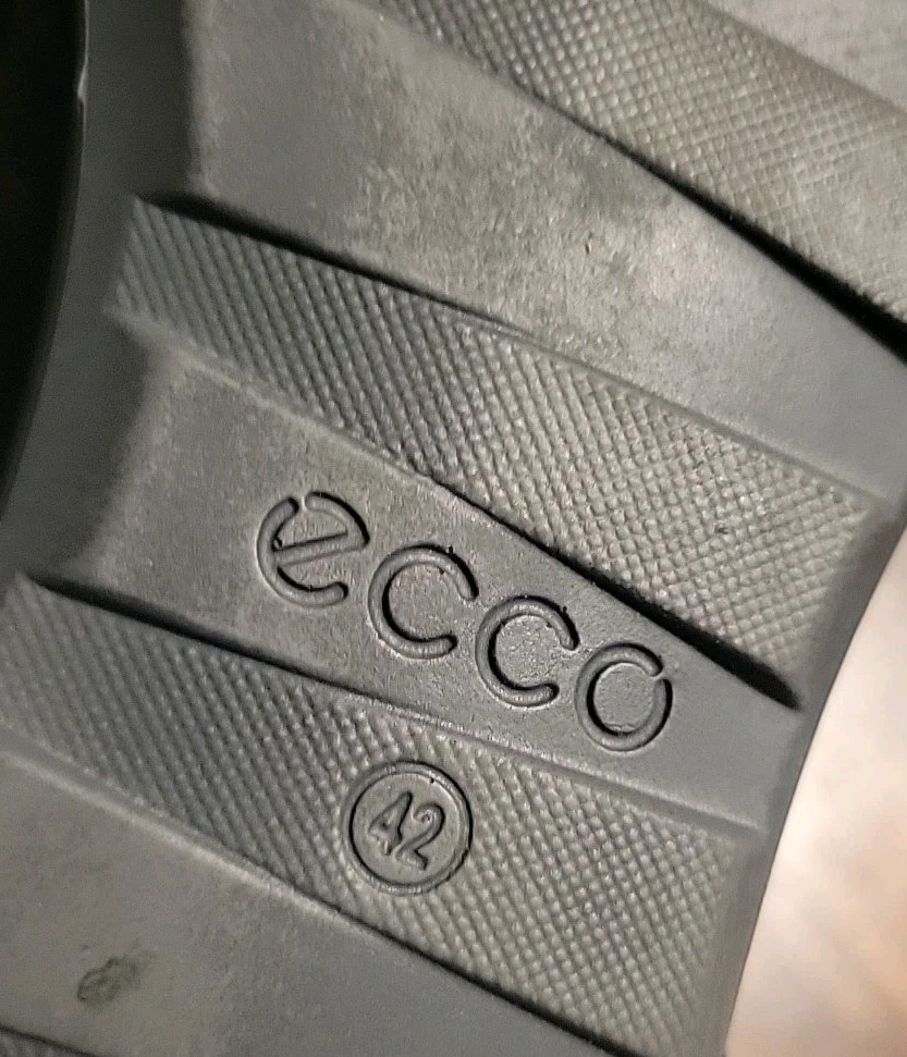 ECCO Cayla Mary Jane Shoes Size EU 42 Black Leather Suede Comfort Flat EUC