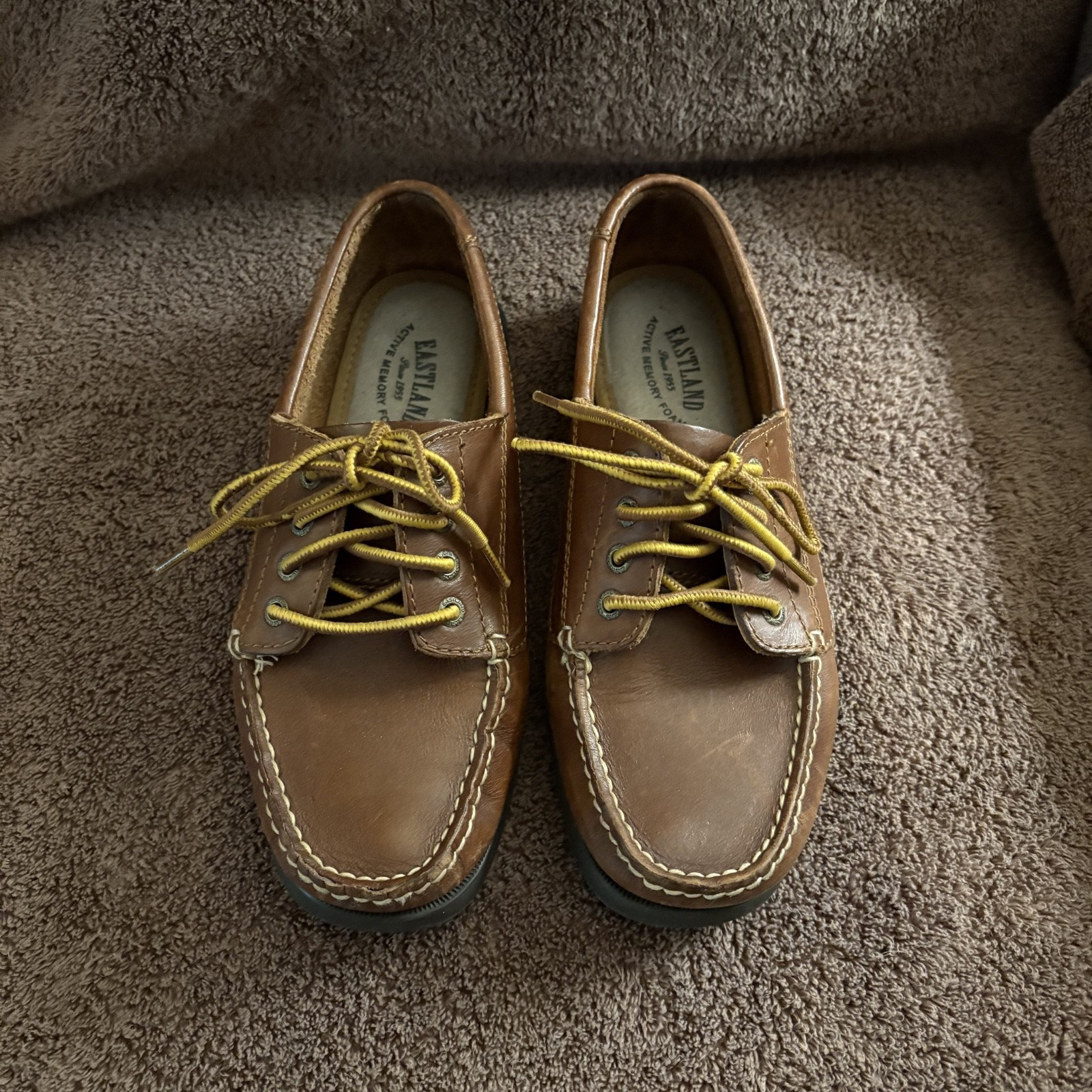EASTLAND Falmouth Brown Leather Oxford Boat Deck Shoes Women’s Size 7