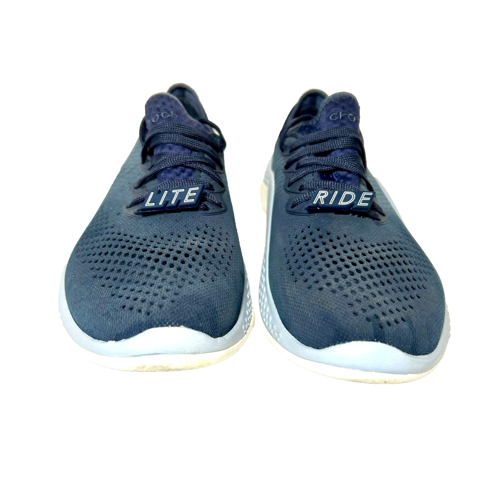 CROCS LITE RIDE 360 Pacer Shoes Women’s Sz 10 Gray Blue Lace up Sneakers #206705