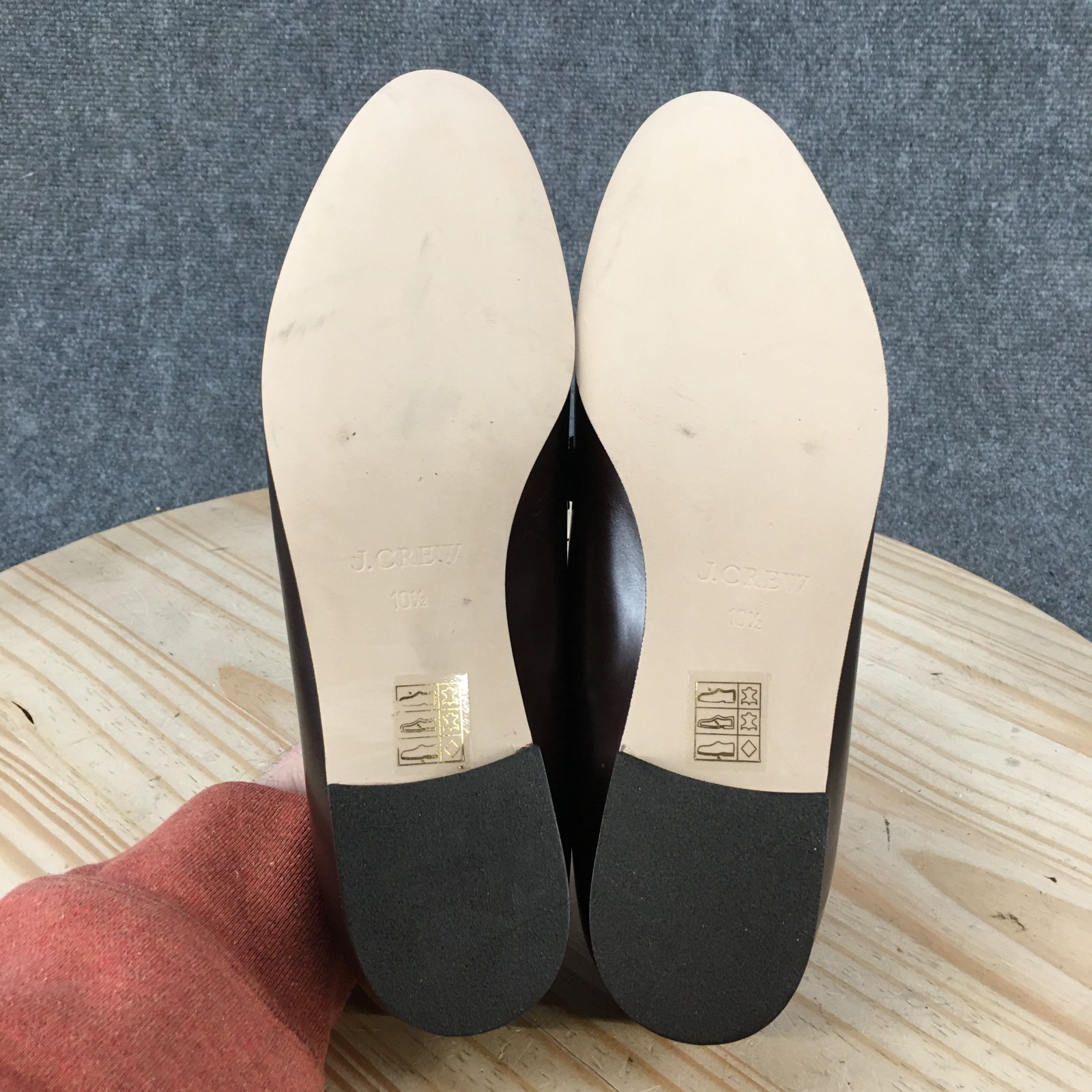 NEW J Crew Shoes Womens 10.5 Casual Slip On Moc Toe Flat Loafers Brown Leather