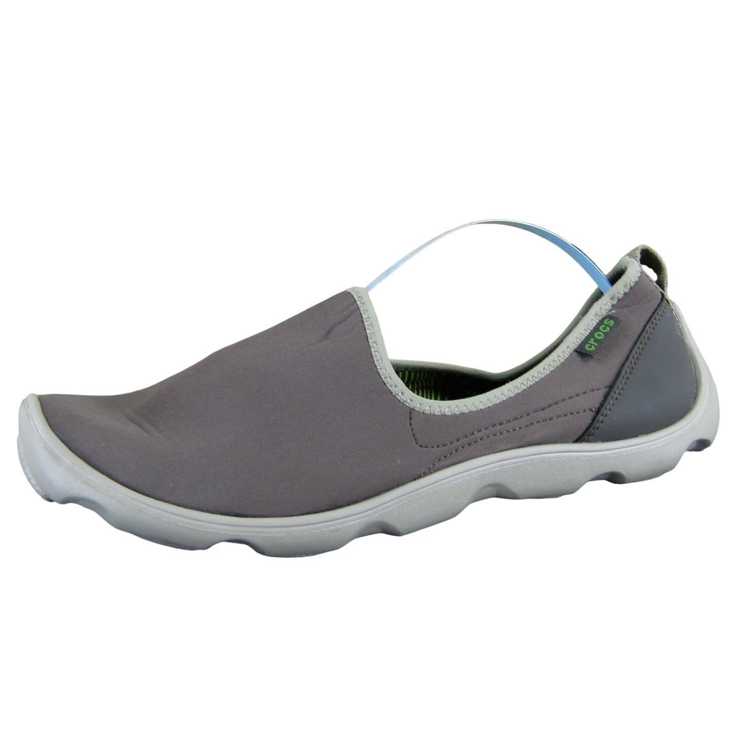 Crocs Women Duet Busy Day Skimmer Flat Brown Synthetic Sz 10 Medium Gently Used