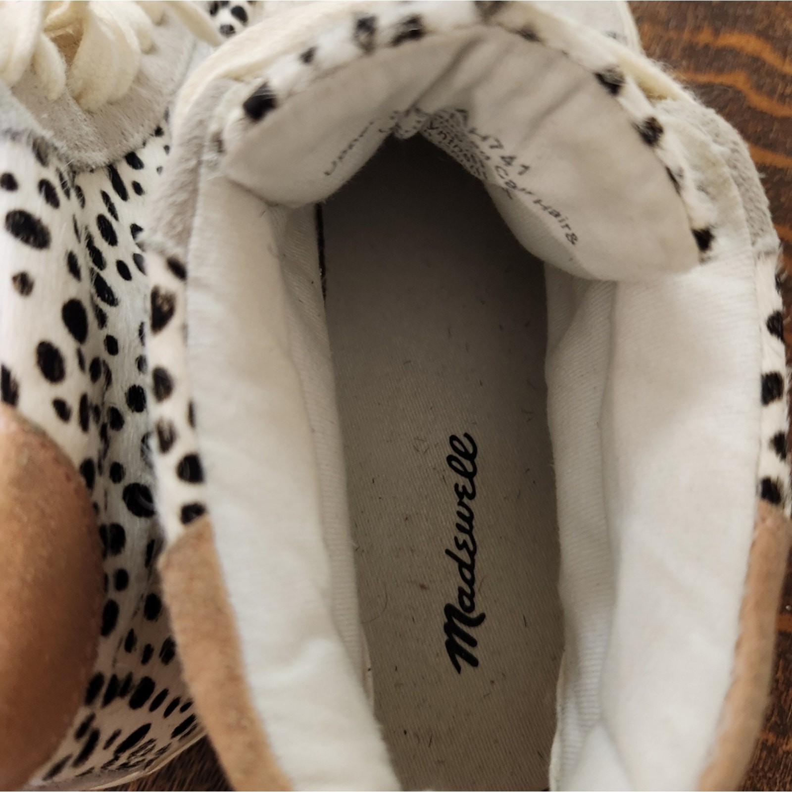 Sidewalk High-Top Sneakers in Spotted Calf Hair