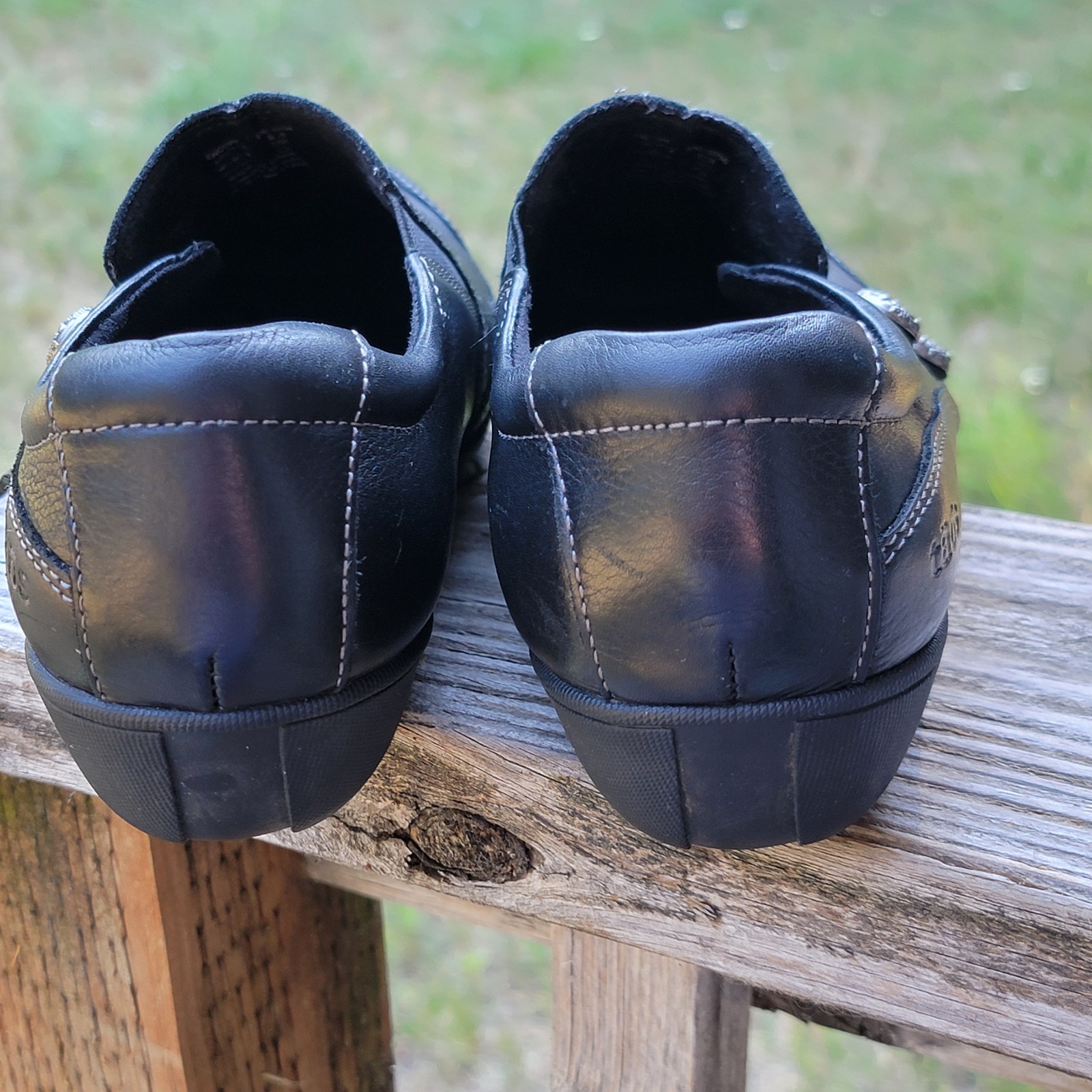 Taos Encore Women’s Size 8.5 Black Leather Shoe Loafer Work Shootie Comfy Flat