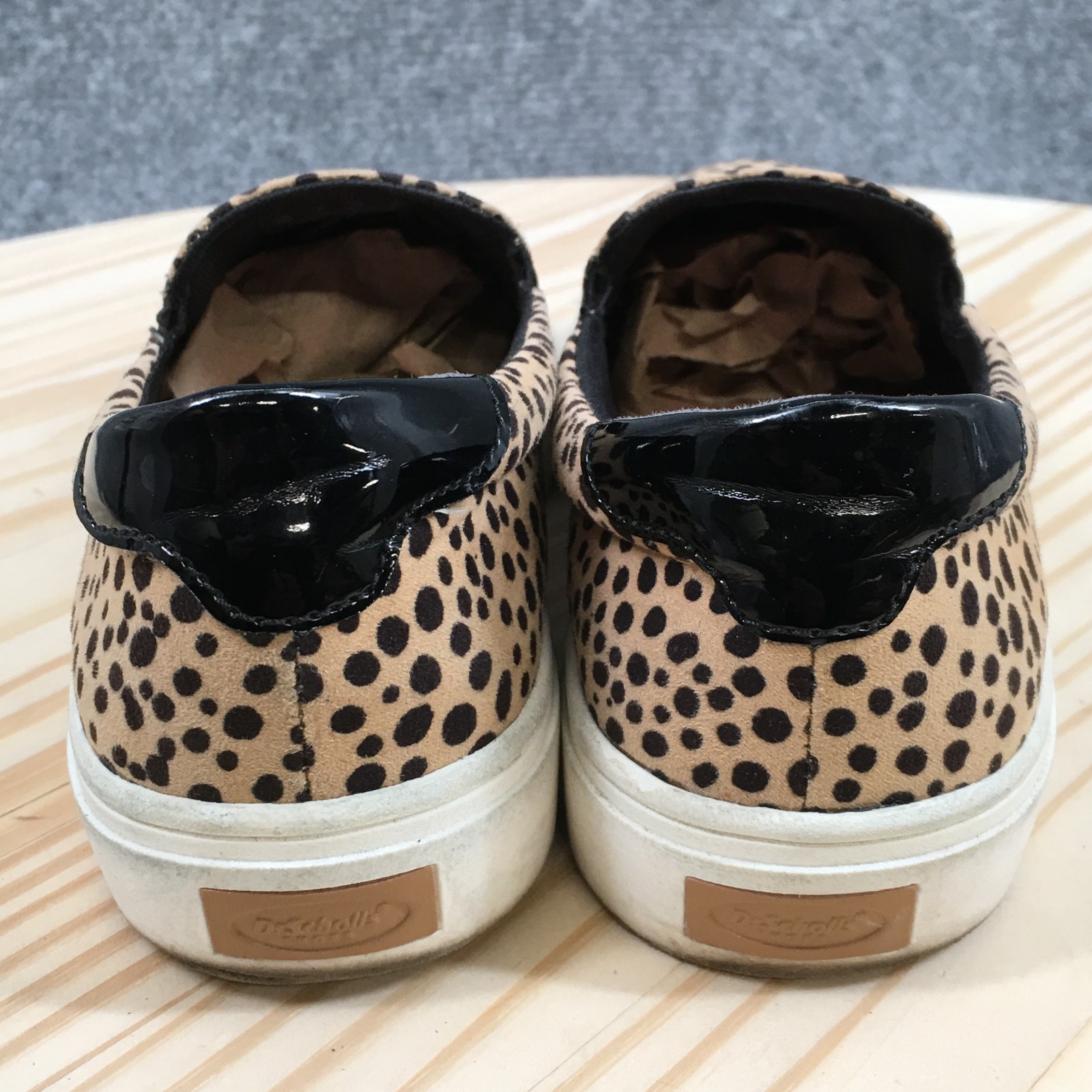 Dr. Scholls Nova Slip On Sneaker Shoes Womens 8 M Casual Low Top Leopard Tan