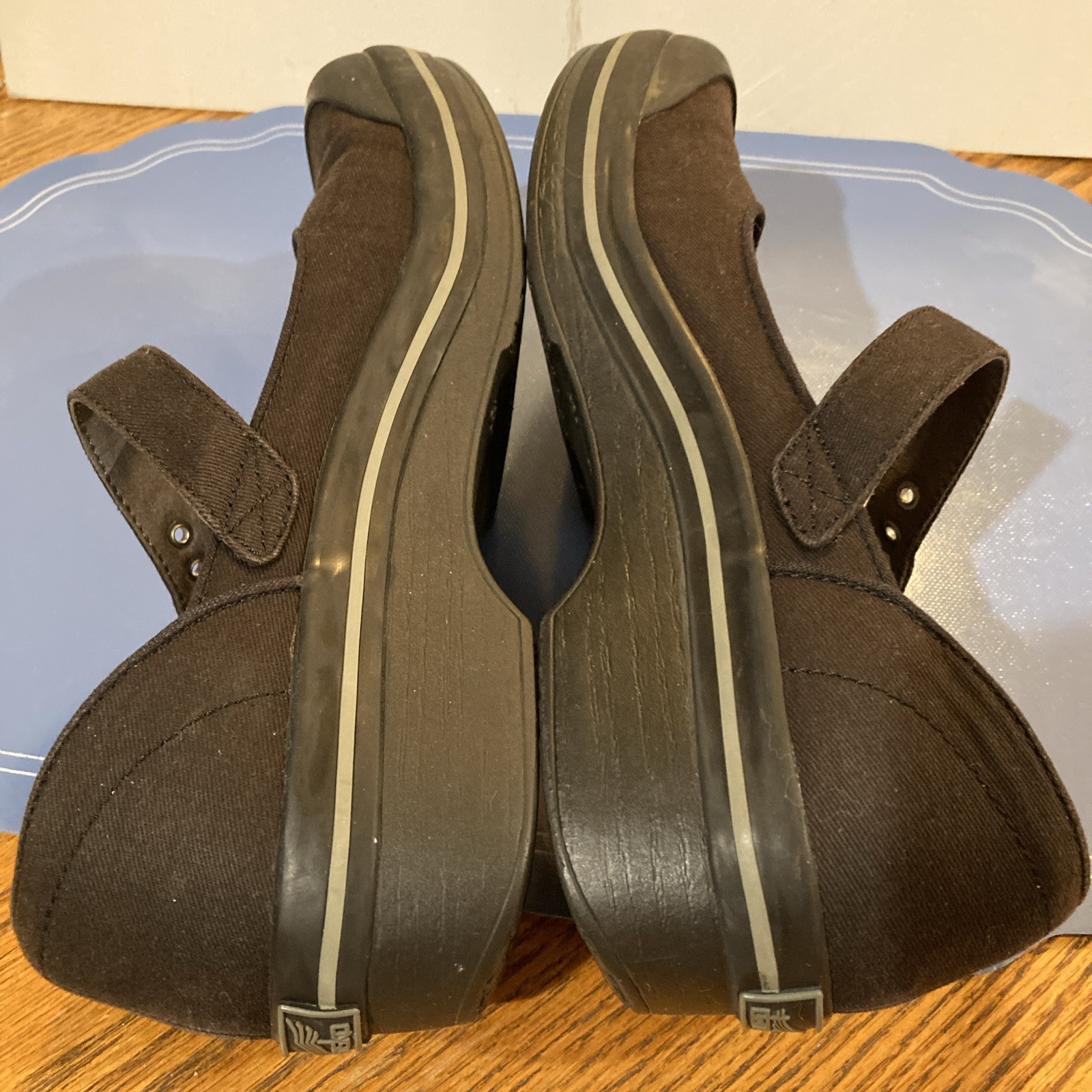 Dansko Mary Jane Valerie Womens Black &Brown Canvas Buckle Shoes Size EU 38