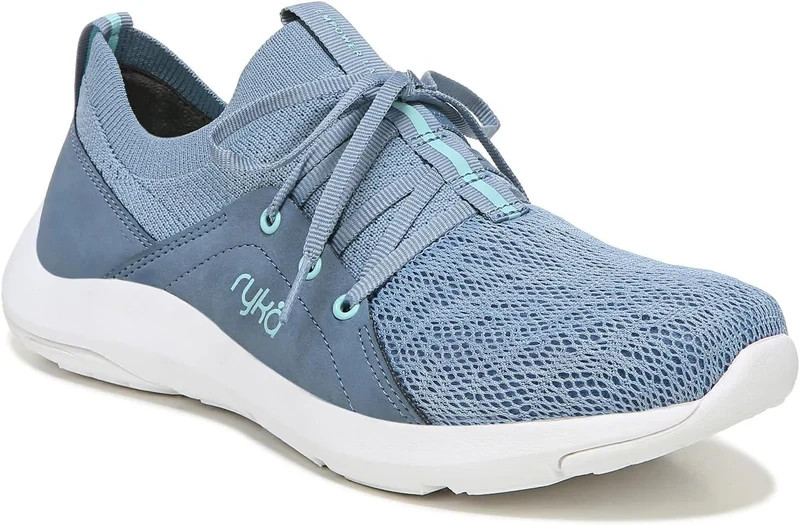 Ryka Womens Size 12W The Empower Lace-Up Walking Sneakers Citadel Blue NIB