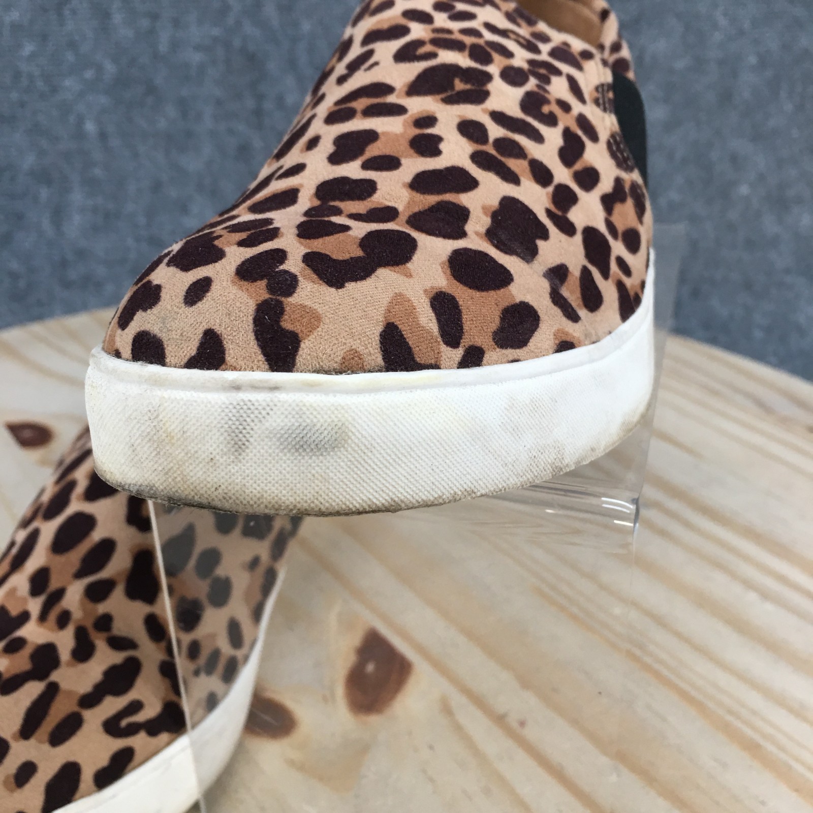 Dr. Scholl’s Shoes Womens 9 M Luna Slip-On Sneaker Leopard Print Brown Low Top