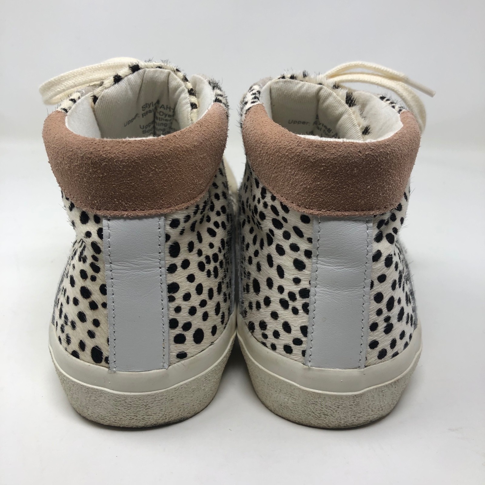 Madewell Sidewalk High Top Sneaker Spotted Calf Hair Womens 8 Streetwear