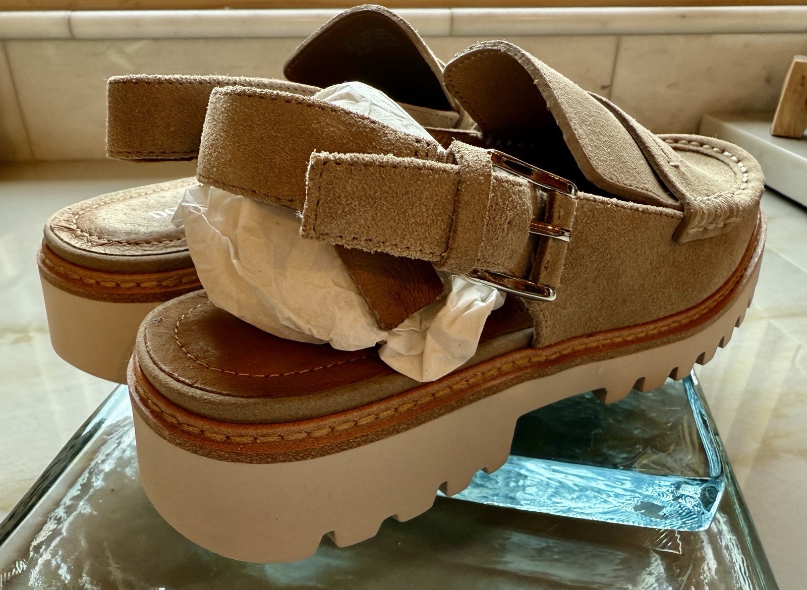 Donald Pliner Women’s Suede Loafers-Sling back-Brand New-size 7.5-no tags or box