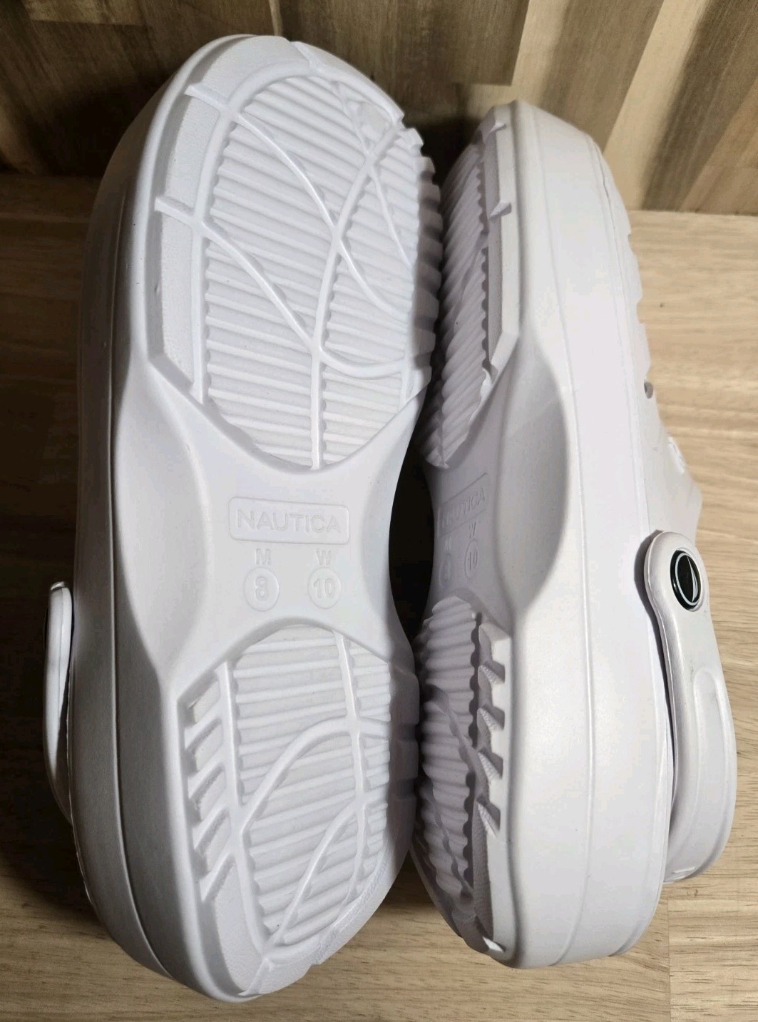 Nautica River Edge Women’s Shoes Size 10 Clog/Slides Unisex Men’s 8 White New