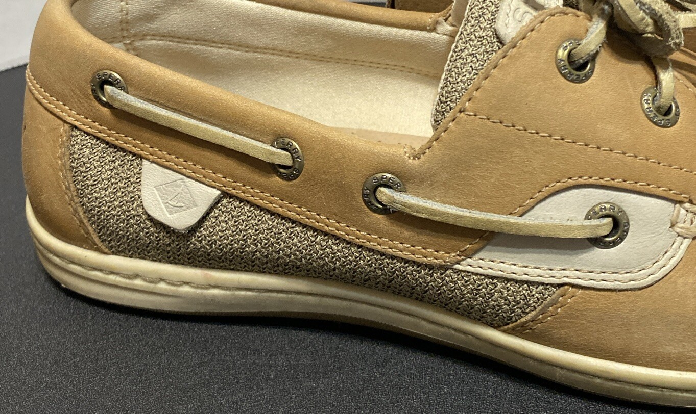 SPERRY Top Sider Women’s KOIFISH Linen Oats Boat Shoes STS95589 Sz 10 M